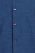 Koyu Mavi  Kısa Kol Regular Fit Pamuk Gömlek