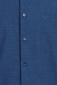 Koyu Mavi  Kısa Kol Regular Fit Pamuk Gömlek