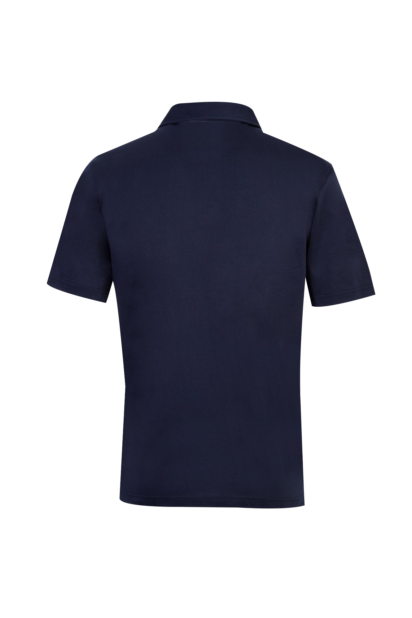 Koyu Lacivert Polo Yaka Regular Fit Merserize Pamuk T-shirt