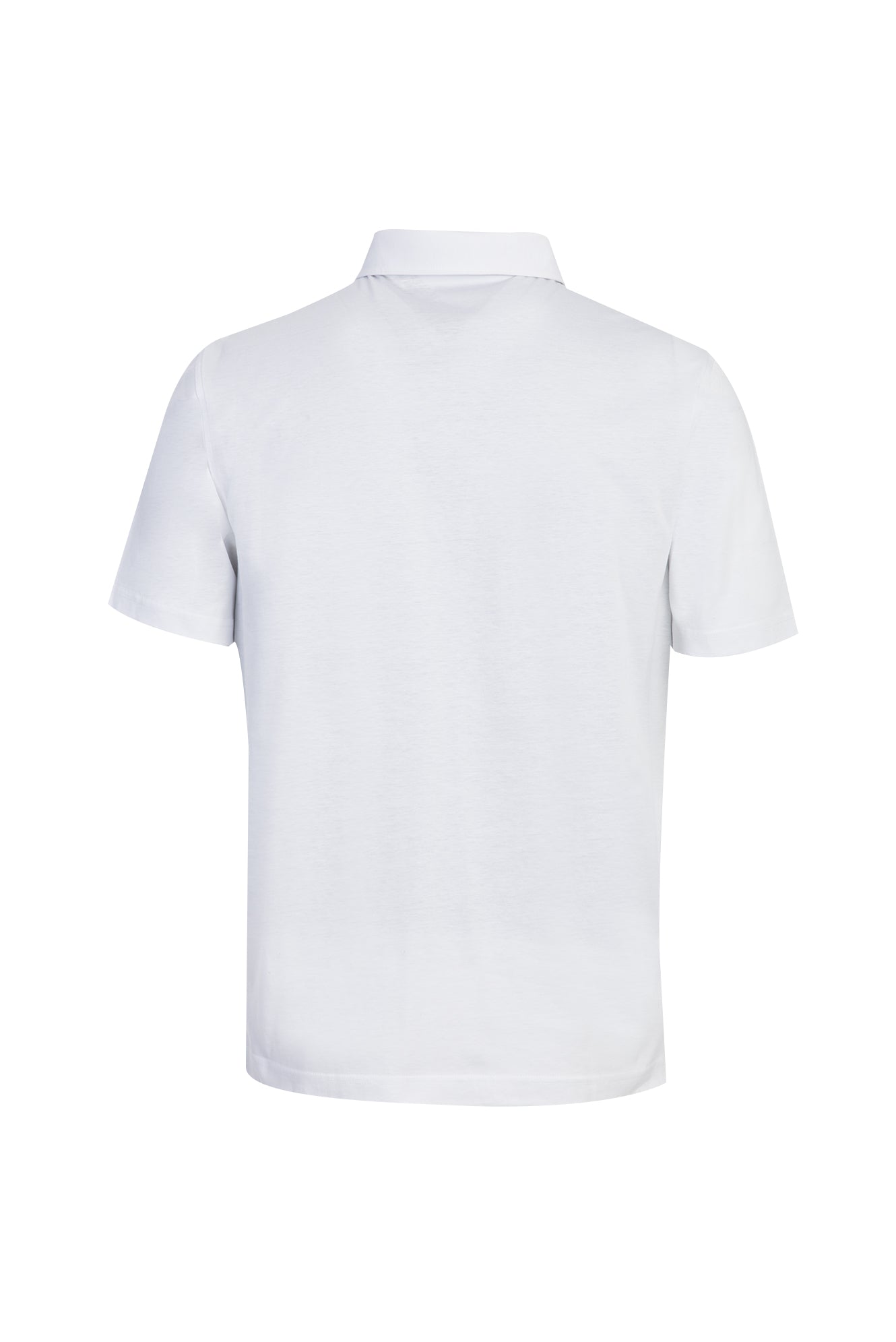 Beyaz Polo Yaka Regular Fit Merserize Pamuk T-shirt