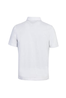 Beyaz Polo Yaka Regular Fit Merserize Pamuk T-shirt