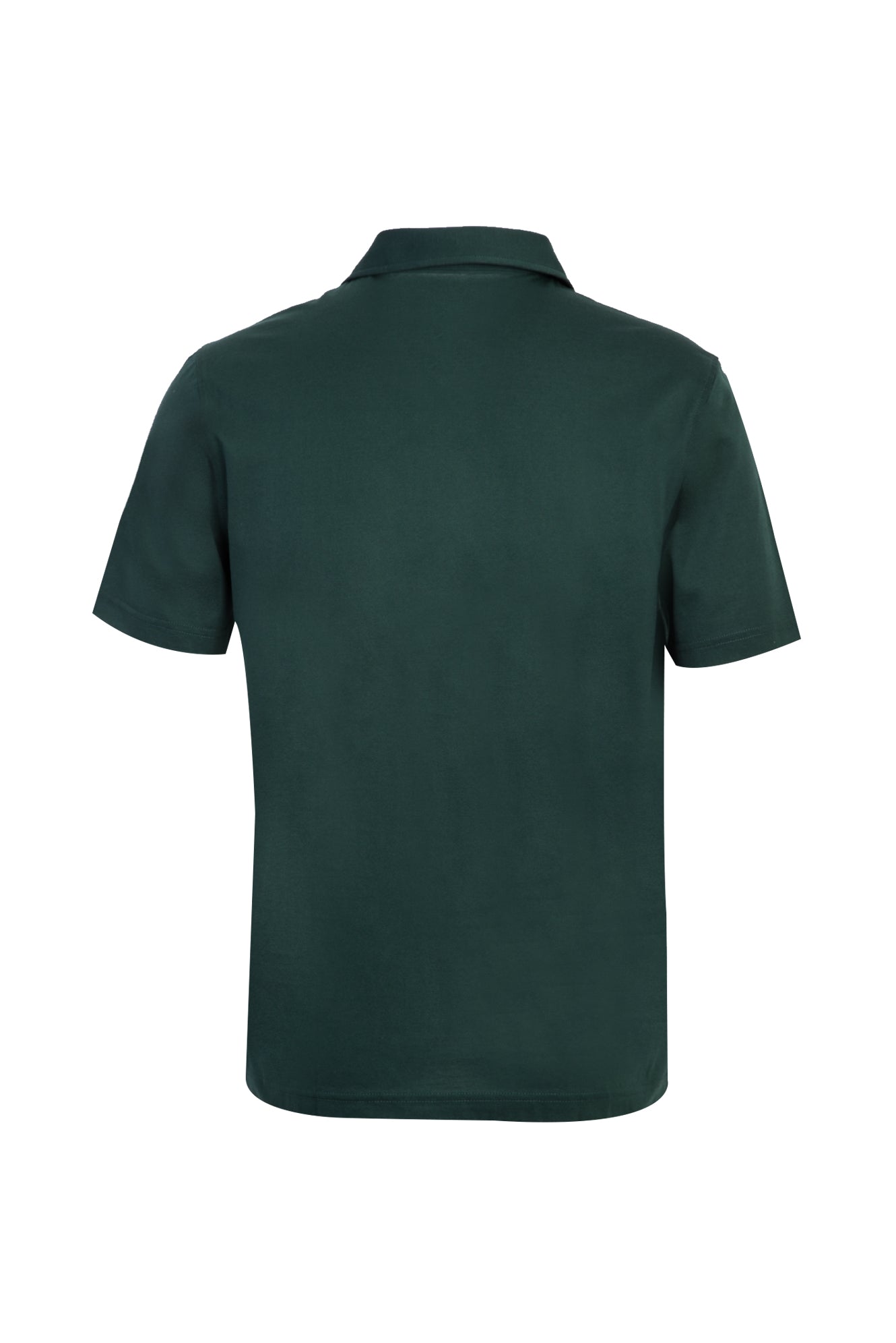Zümrüt Yeşili Polo Yaka Regular Fit Merserize Pamuk T-shirt