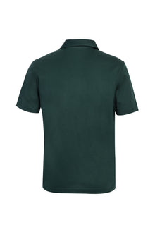 Zümrüt Yeşili Polo Yaka Regular Fit Merserize Pamuk T-shirt