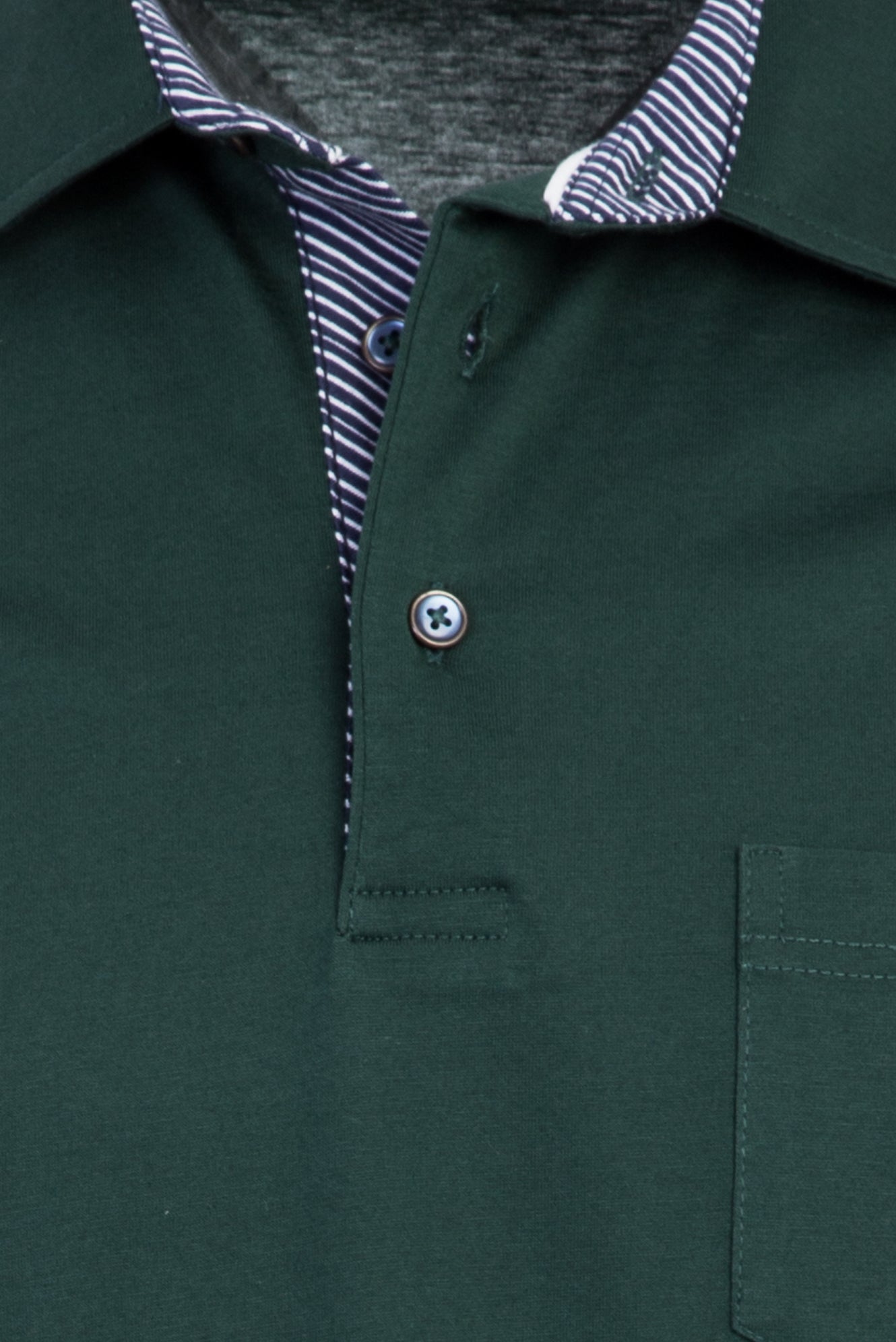 Zümrüt Yeşili Polo Yaka Regular Fit Merserize Pamuk T-shirt
