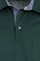 Zümrüt Yeşili Polo Yaka Regular Fit Merserize Pamuk T-shirt