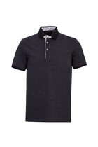 Siyah Polo Yaka Regular Fit Merserize Pamuk T-shirt