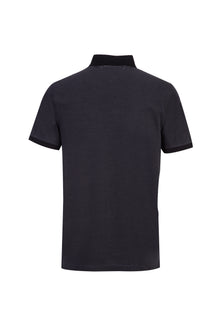 Siyah Polo Yaka Regular Fit Merserize Pamuk T-shirt