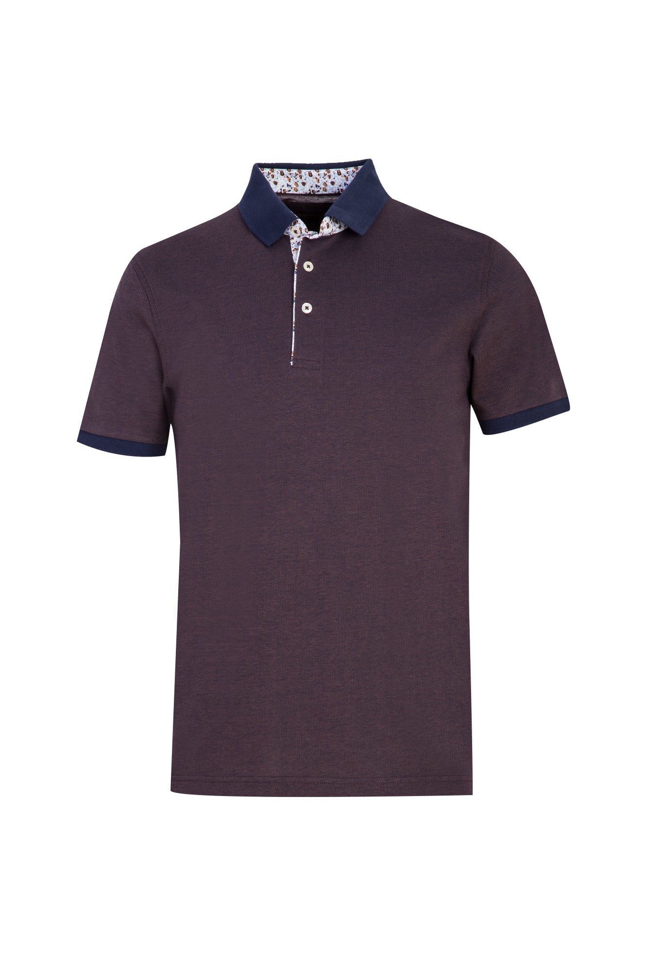 Koyu Lacivert Polo Yaka Regular Fit Merserize Pamuk T-shirt