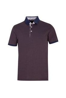 Koyu Lacivert Polo Yaka Regular Fit Merserize Pamuk T-shirt