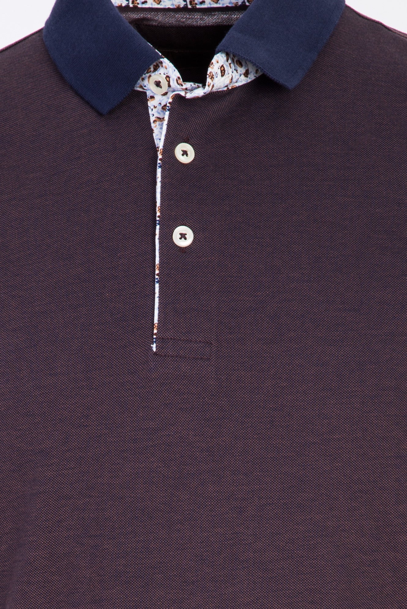 Koyu Lacivert Polo Yaka Regular Fit Merserize Pamuk T-shirt
