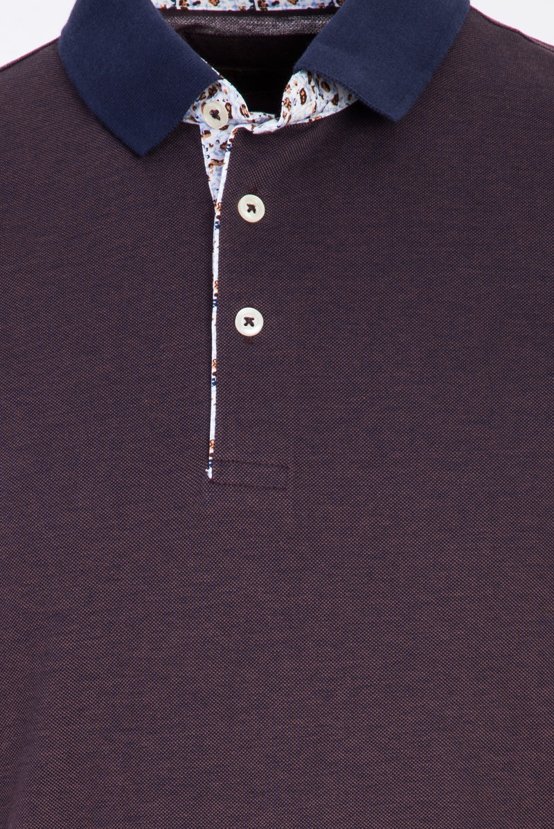 Koyu Lacivert Polo Yaka Regular Fit Merserize Pamuk T-shirt