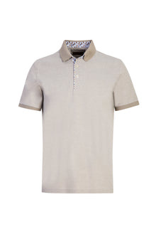 Açık Camel Polo Yaka Regular Fit Merserize Pamuk T-shirt