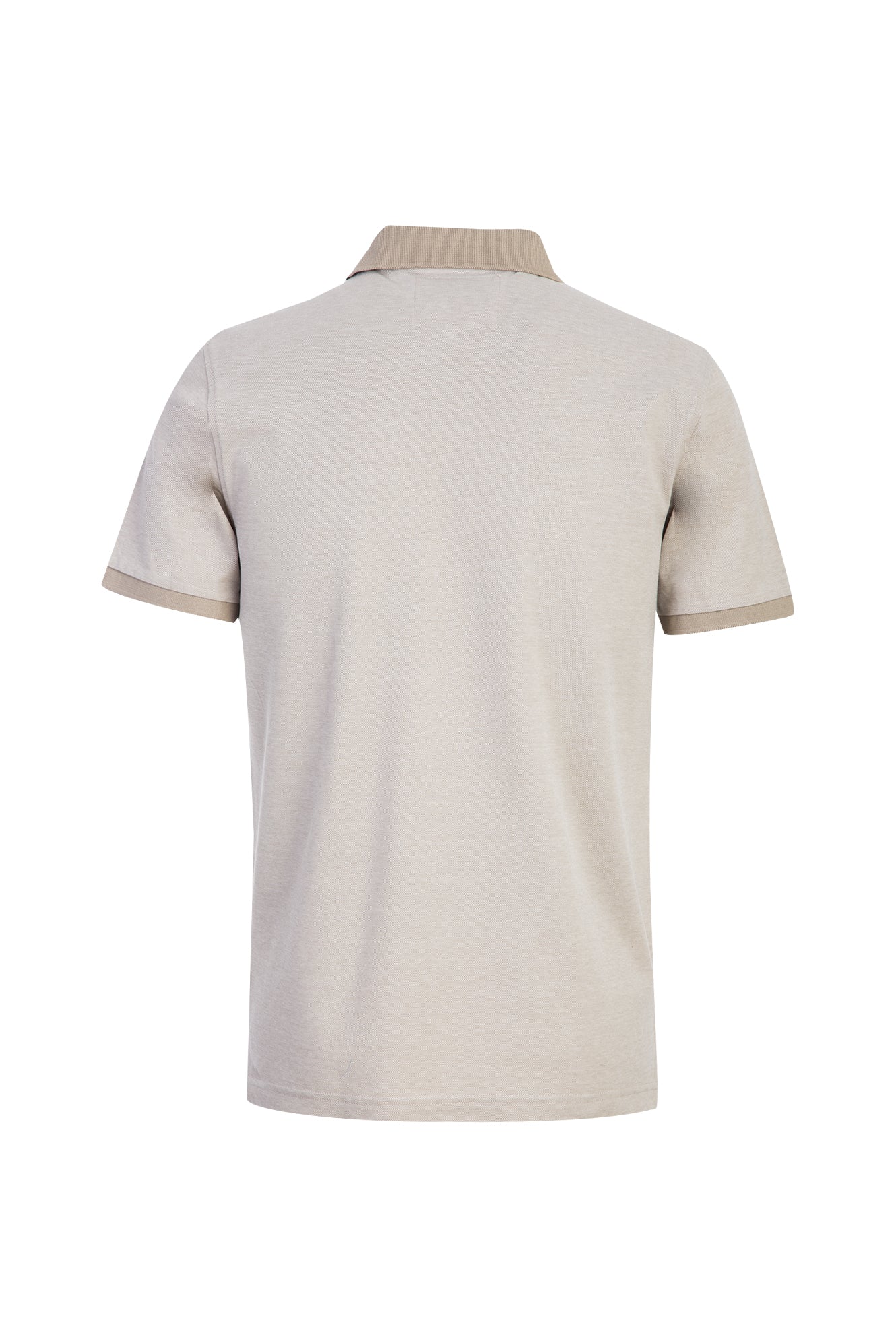 Açık Camel Polo Yaka Regular Fit Merserize Pamuk T-shirt
