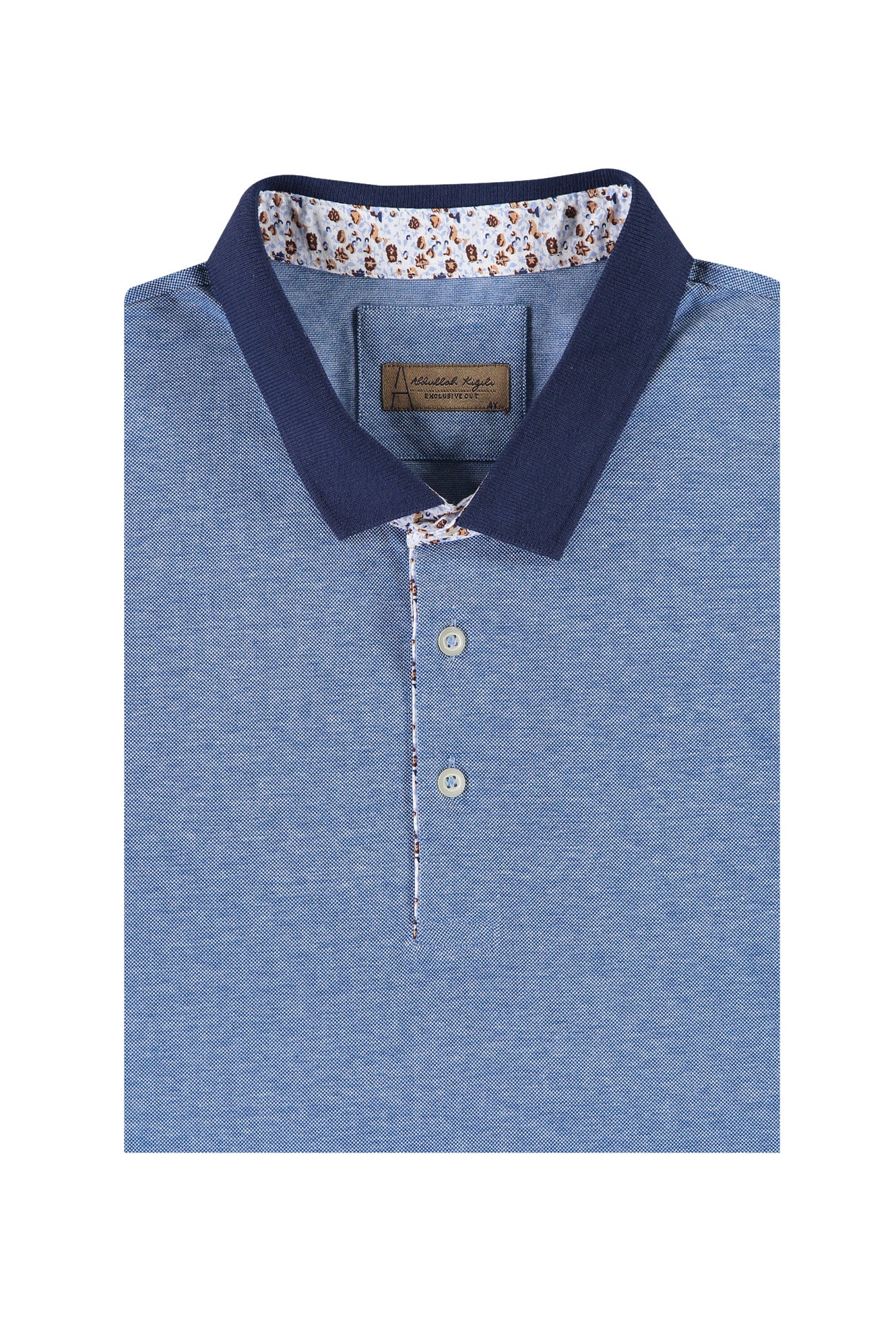 Koyu Mavi  Büyük Beden Polo Yaka T-shirt