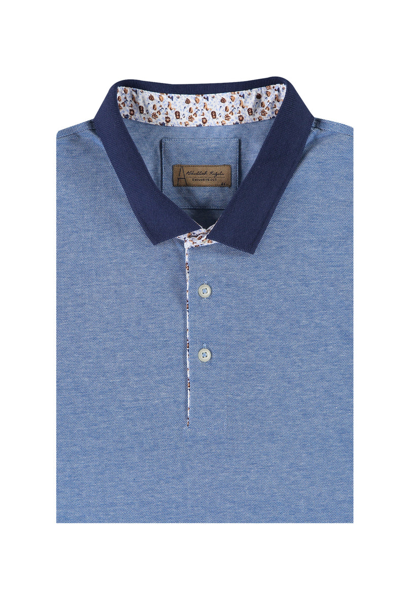 Koyu Mavi  Büyük Beden Polo Yaka T-shirt