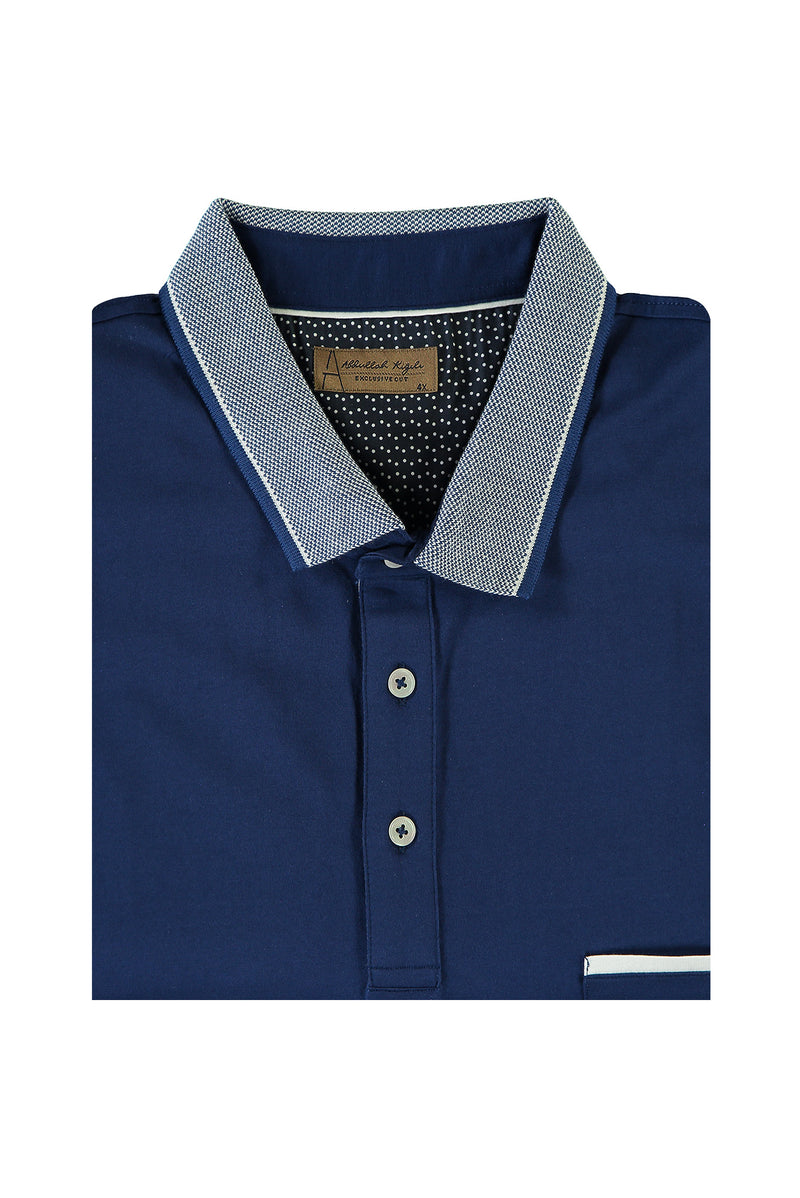 Açık Lacivert Büyük Beden Polo Yaka T-shirt