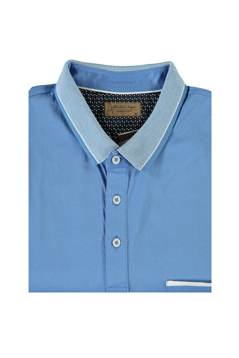 Koyu Mavi  Büyük Beden Polo Yaka T-shirt