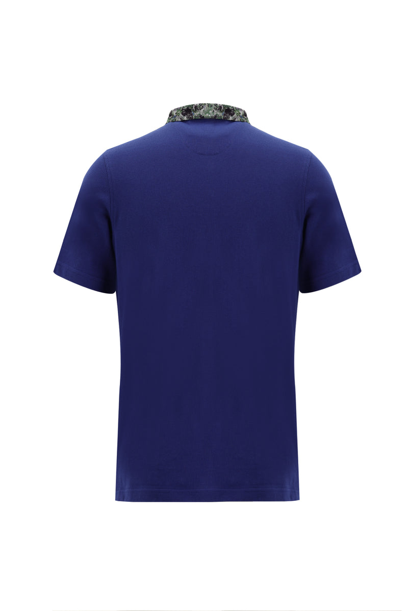 Orta Lacivert Polo Yaka Regular Fit Pamuk T-shirt