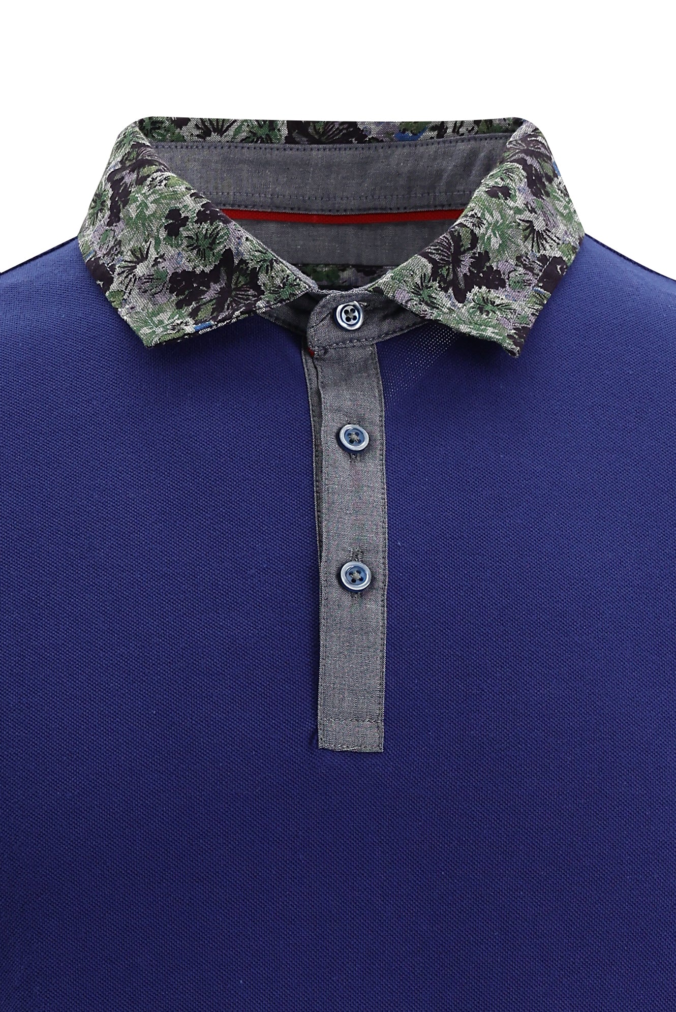 Orta Lacivert Polo Yaka Regular Fit Pamuk T-shirt