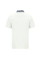 Beyaz Polo Yaka Regular Fit Pamuk T-shirt