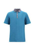 Orta Petrol Polo Yaka Regular Fit Pamuk T-shirt