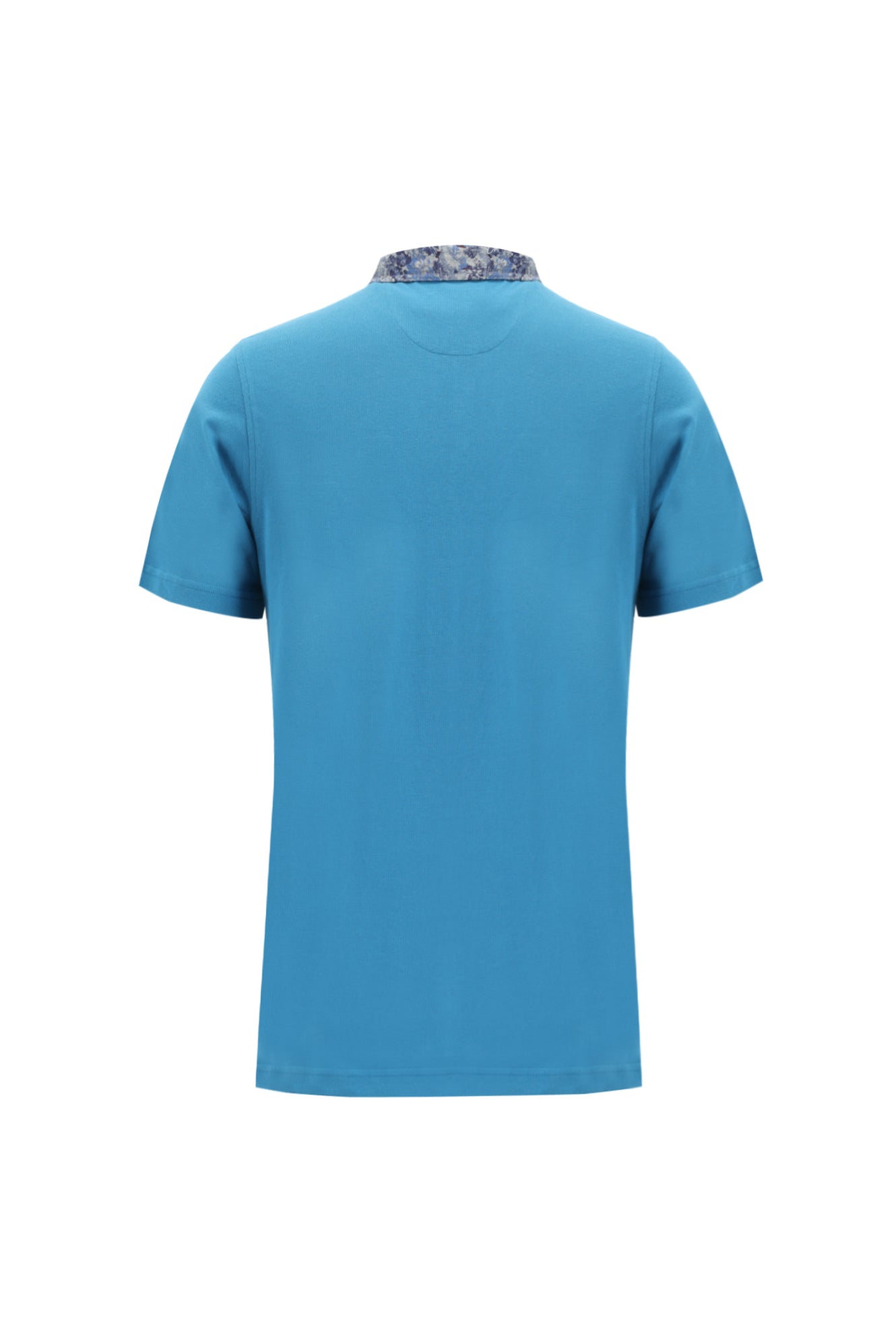 Orta Petrol Polo Yaka Regular Fit Pamuk T-shirt