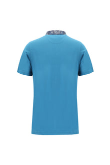 Orta Petrol Polo Yaka Regular Fit Pamuk T-shirt