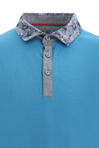 Orta Petrol Polo Yaka Regular Fit Pamuk T-shirt