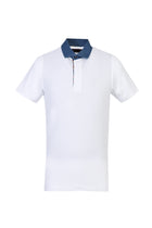 Beyaz Polo Yaka Regular Fit Pamuk T-shirt