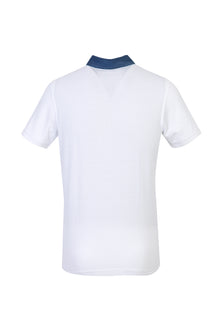 Beyaz Polo Yaka Regular Fit Pamuk T-shirt