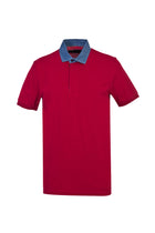Kırmızı Polo Yaka Regular Fit Pamuk T-shirt