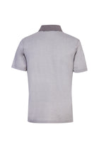 Orta Füme Polo Yaka Regular Fit Desenli Pamuk T-shirt