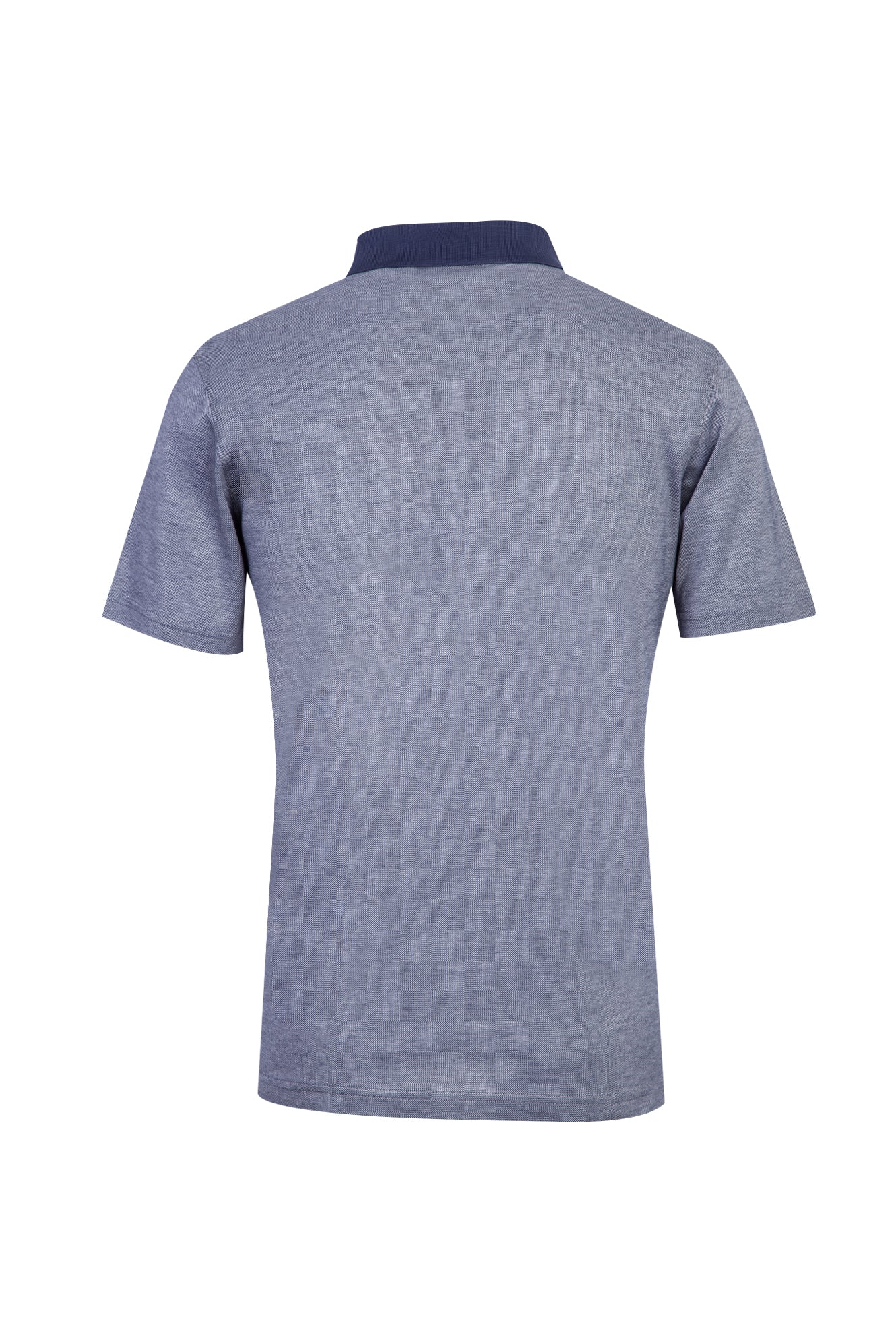 Orta Lacivert Polo Yaka Regular Fit Desenli Pamuk T-shirt