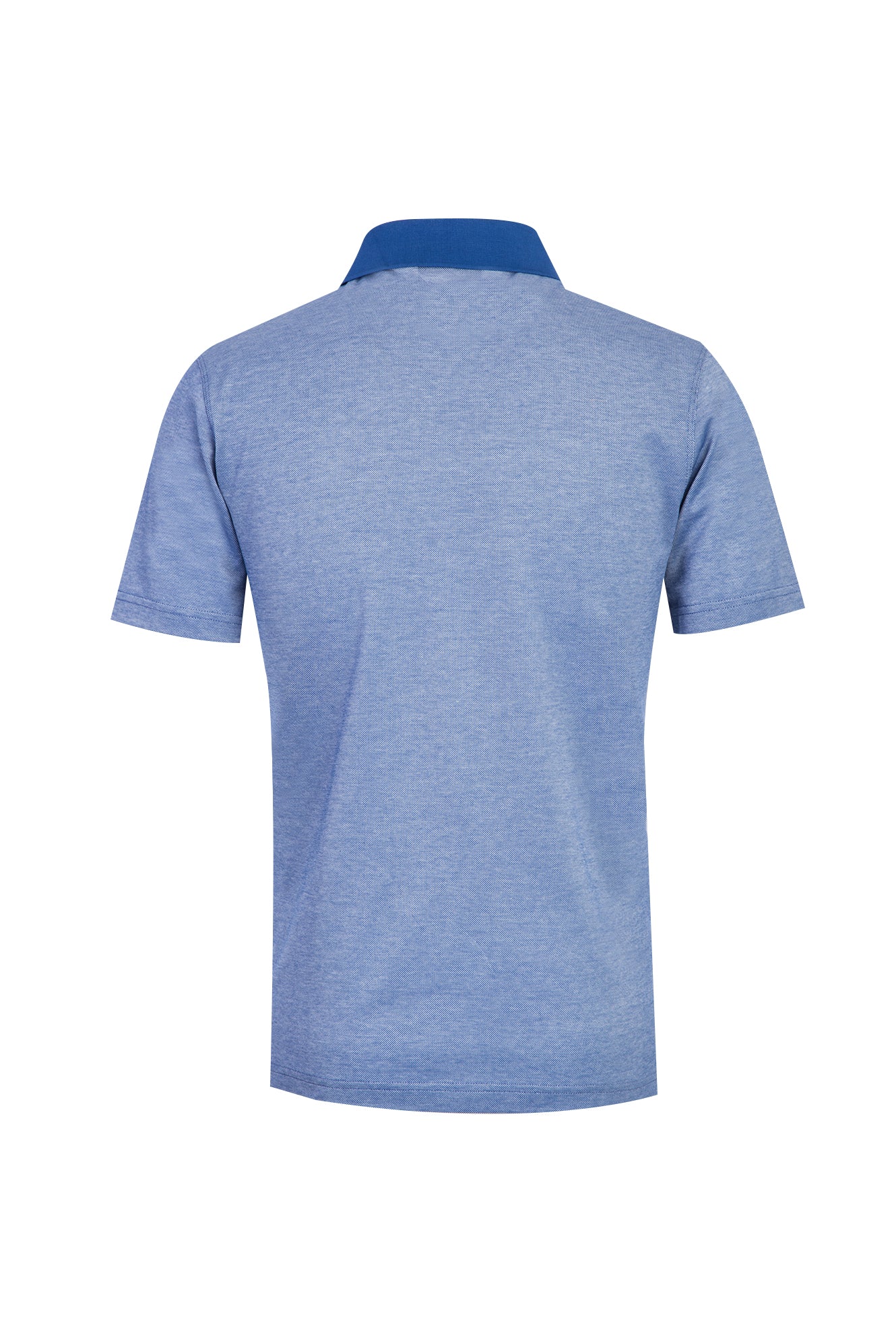 Koyu Mavi  Polo Yaka Regular Fit Desenli Pamuk T-shirt