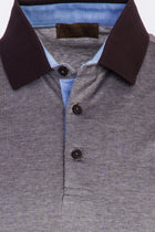 Orta Kahve Polo Yaka Regular Fit Pamuk T-shirt