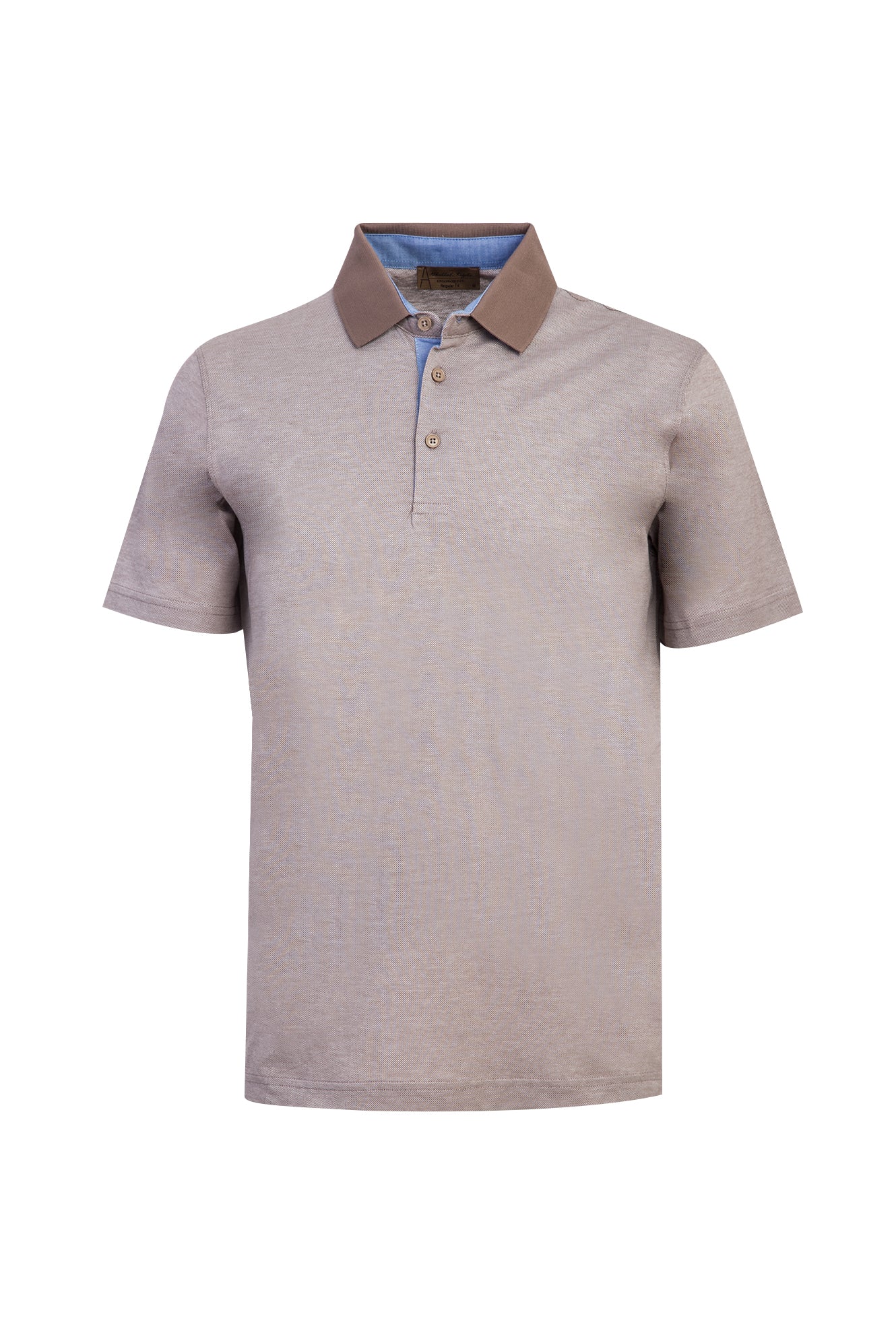 Orta Bej Polo Yaka Regular Fit Pamuk T-shirt