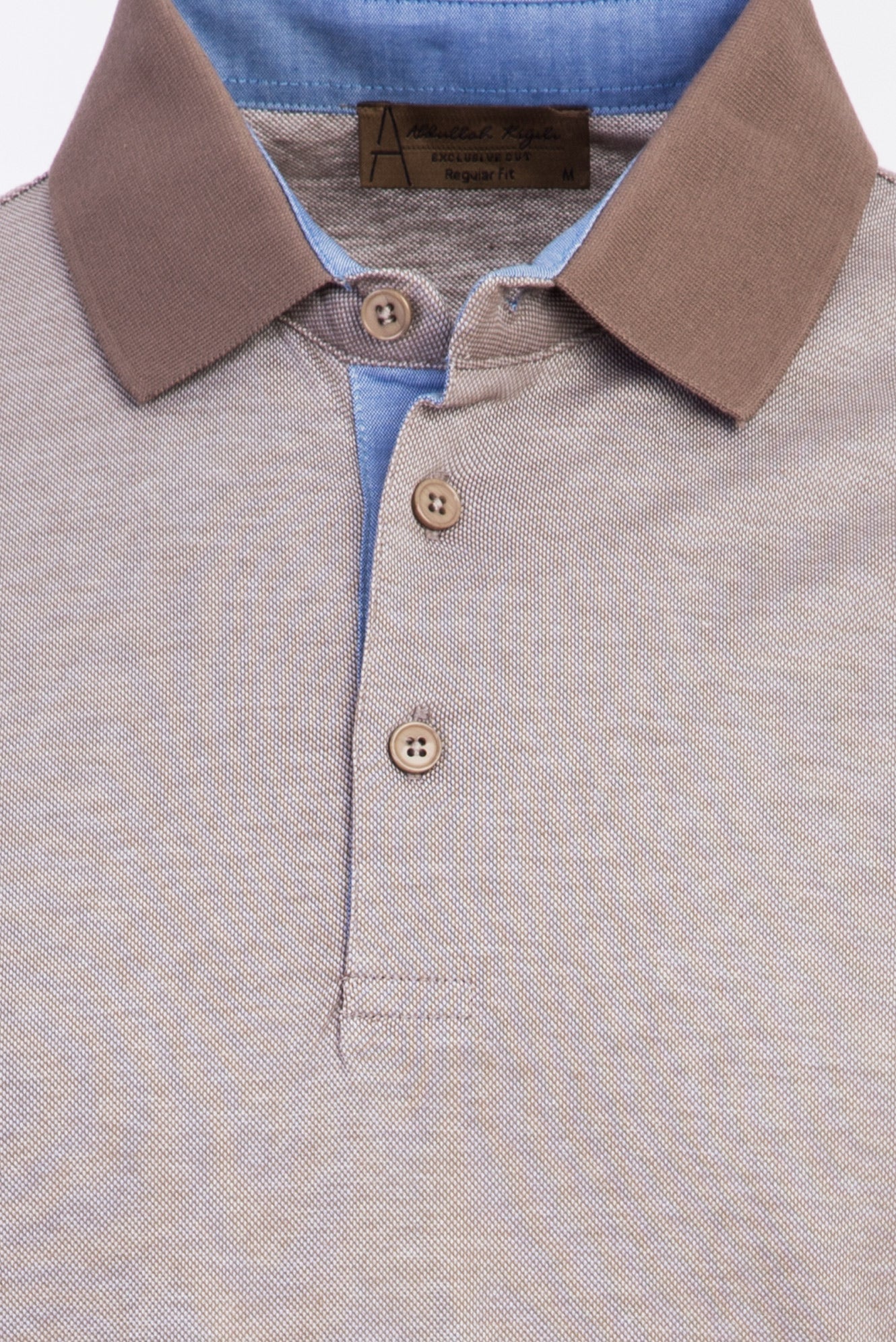 Orta Bej Polo Yaka Regular Fit Pamuk T-shirt