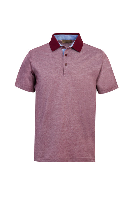 Şarap Bordo Polo Yaka Regular Fit Pamuk T-shirt