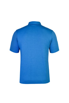 Mavi Yarım İtalyan Yaka Gömlek T-shirt