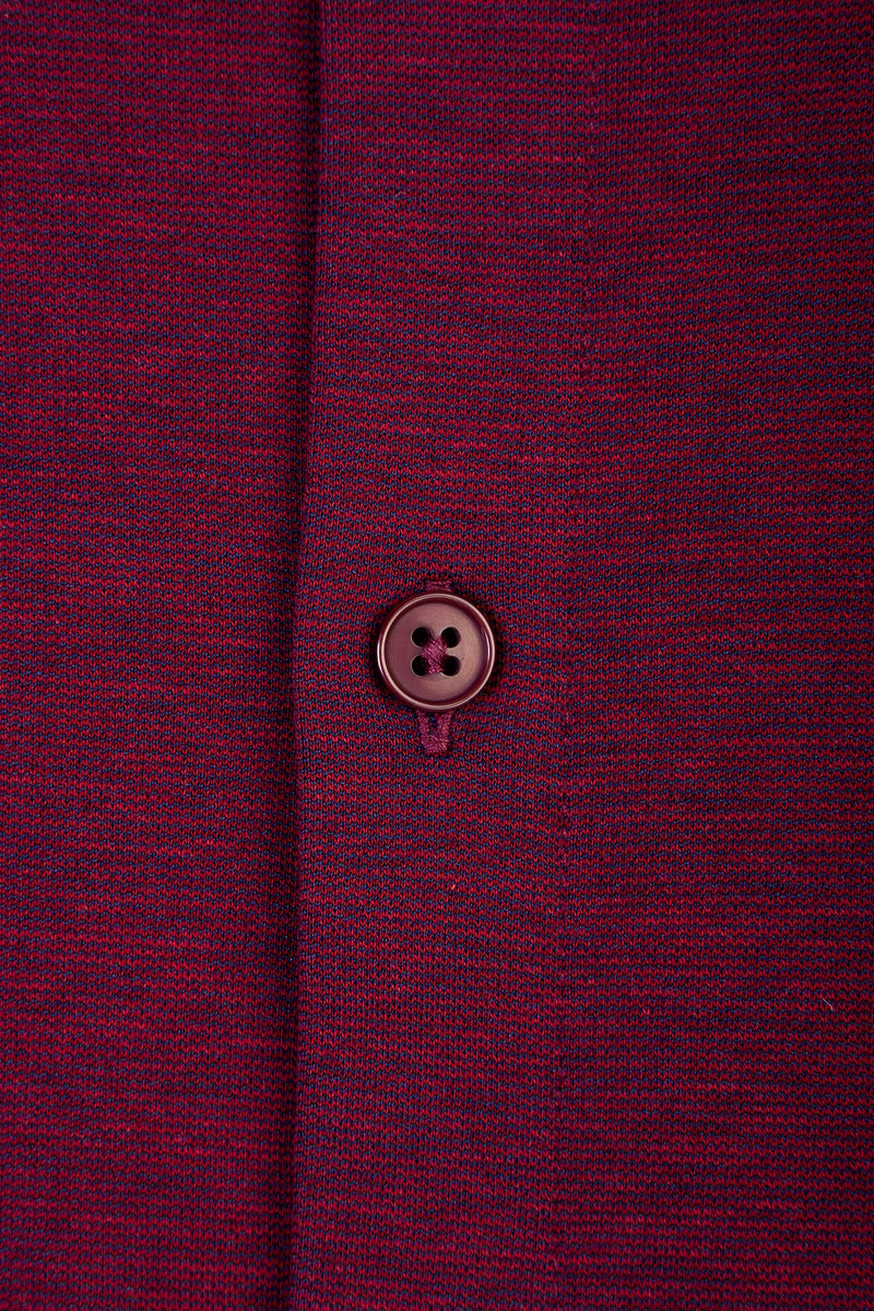 Koyu Bordo Yarım İtalyan Yaka Regular Fit Gömlek T-shirt