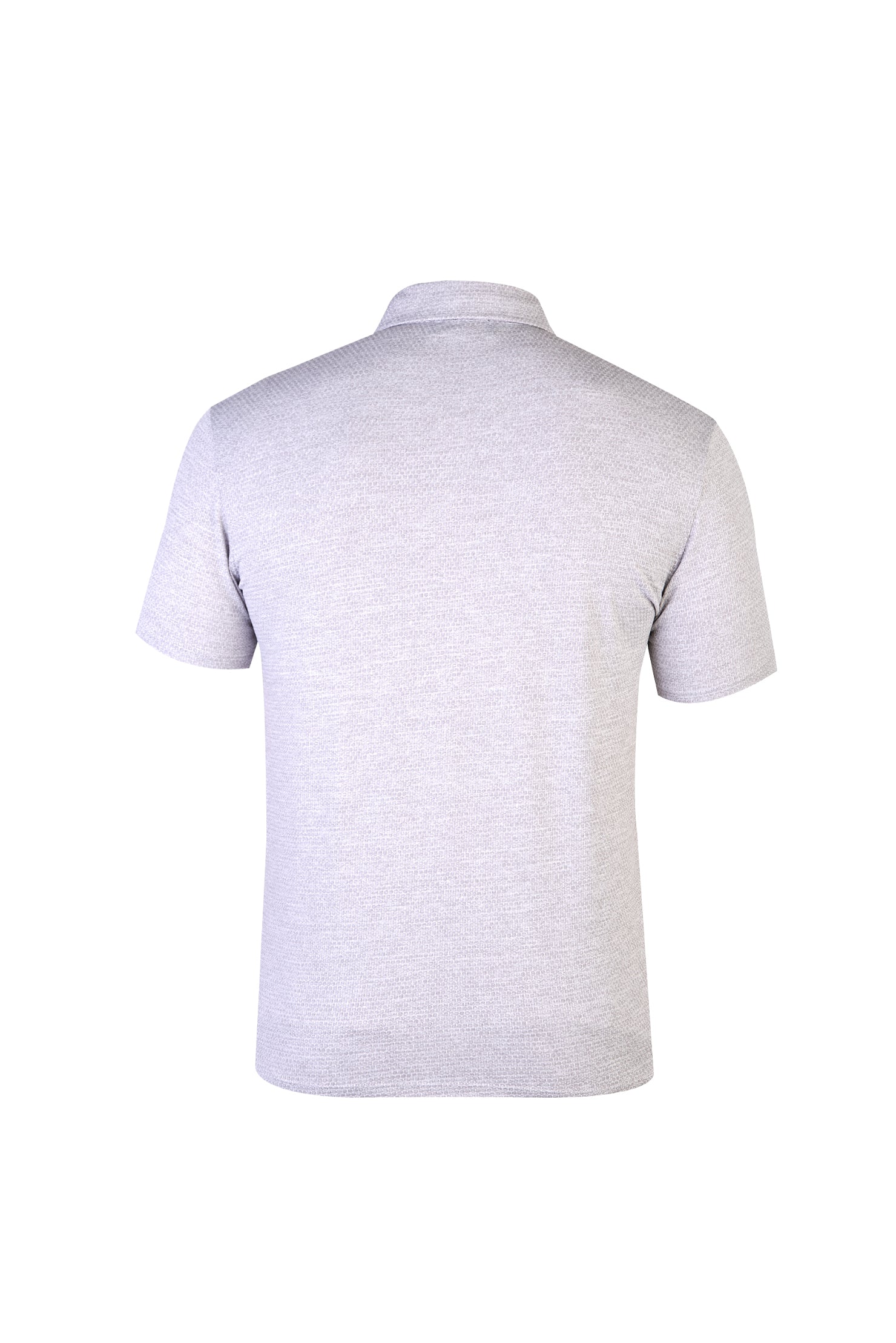 Açık Gri Yarım İtalyan Yaka Gömlek T-shirt