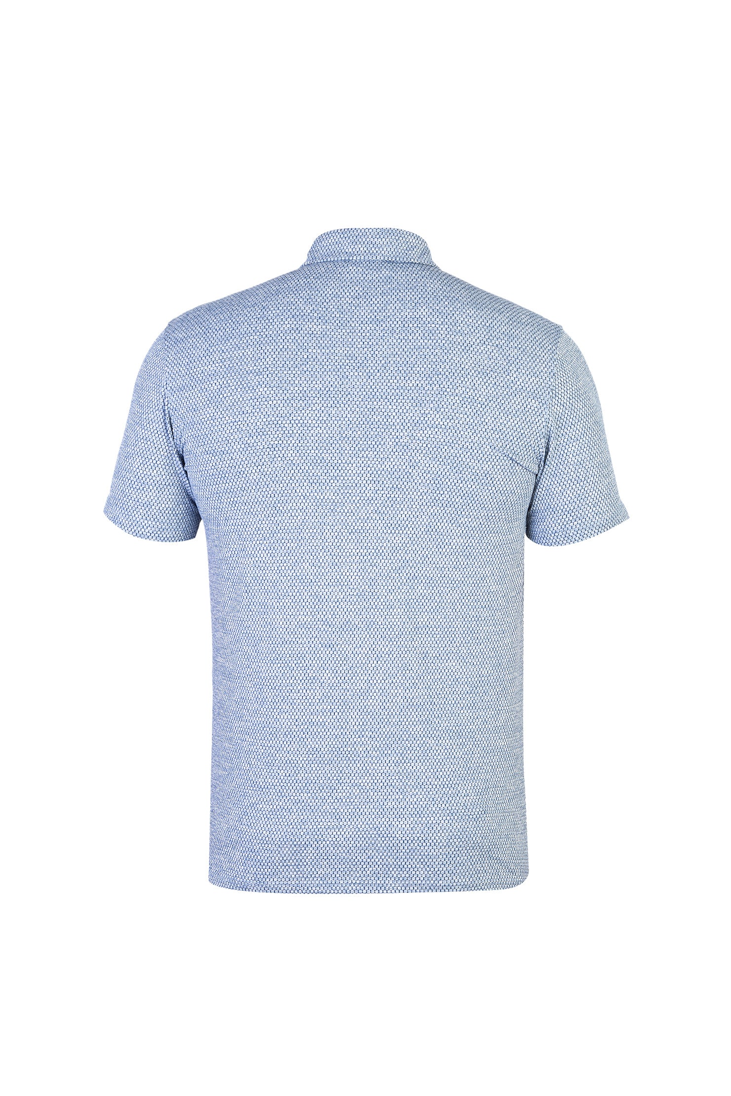 Koyu Lacivert Yarım İtalyan Yaka Gömlek T-shirt