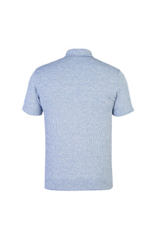 Koyu Lacivert Yarım İtalyan Yaka Gömlek T-shirt