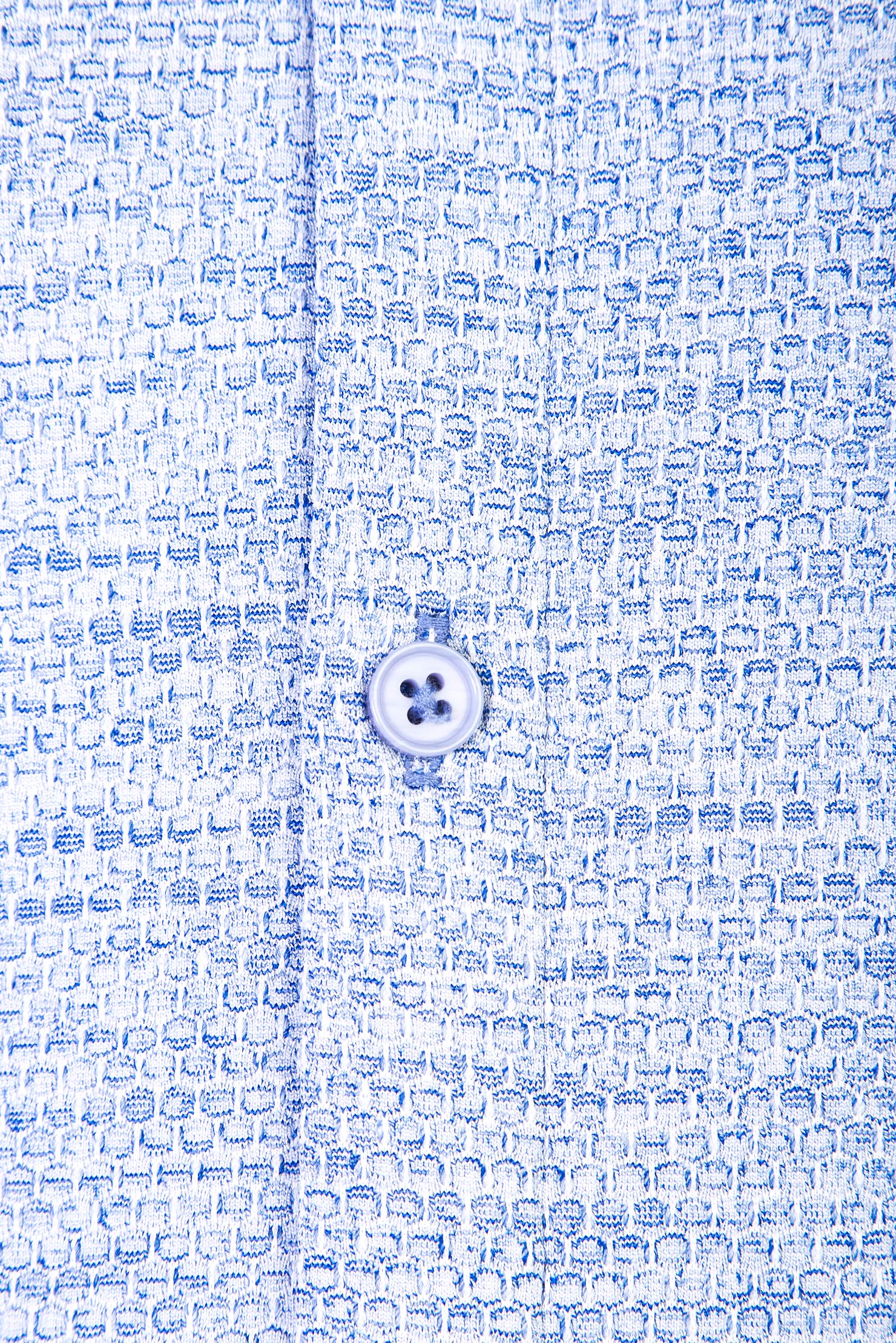 Mavi Yarım İtalyan Yaka Regular Fit Gömlek T-shirt