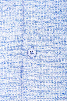 Mavi Yarım İtalyan Yaka Regular Fit Gömlek T-shirt