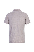 Orta Bej Polo Yaka Slim Fit Dar Kesim Düğmeli Desenli Pamuk T-shirt