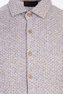 Orta Bej Polo Yaka Slim Fit Dar Kesim Düğmeli Desenli Pamuk T-shirt