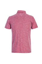 Açık Kırmızı Polo Yaka Slim Fit Dar Kesim Düğmeli Desenli Pamuk T-shirt