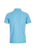 Orta Turkuaz Polo Yaka Slim Fit Dar Kesim Düğmeli Desenli Pamuk T-shirt