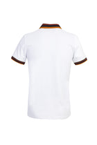 Beyaz Polo Yaka Desenli Slim Fit Dar Kesim T-shirt